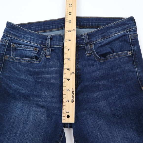 GAP Jeans Womens 28R Reg Classic Straight Mid Rise Dark Wash Stretch Denim Blue - Picture 5 of 9